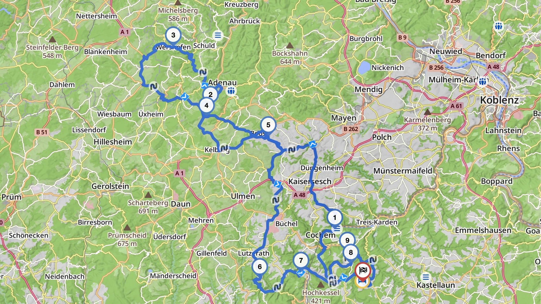 Moselhöhe - Motorradtour-Empfehlung