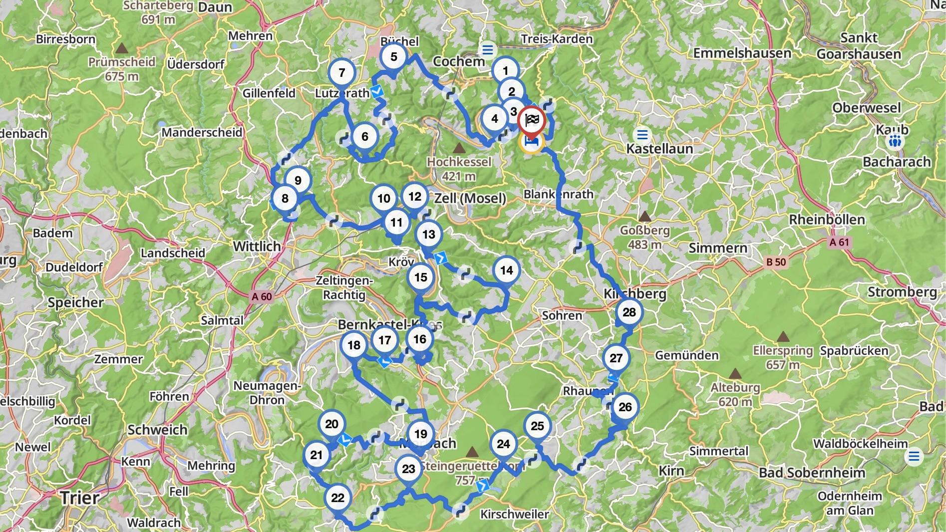 Moselhöhe - Motorradtour-Empfehlung