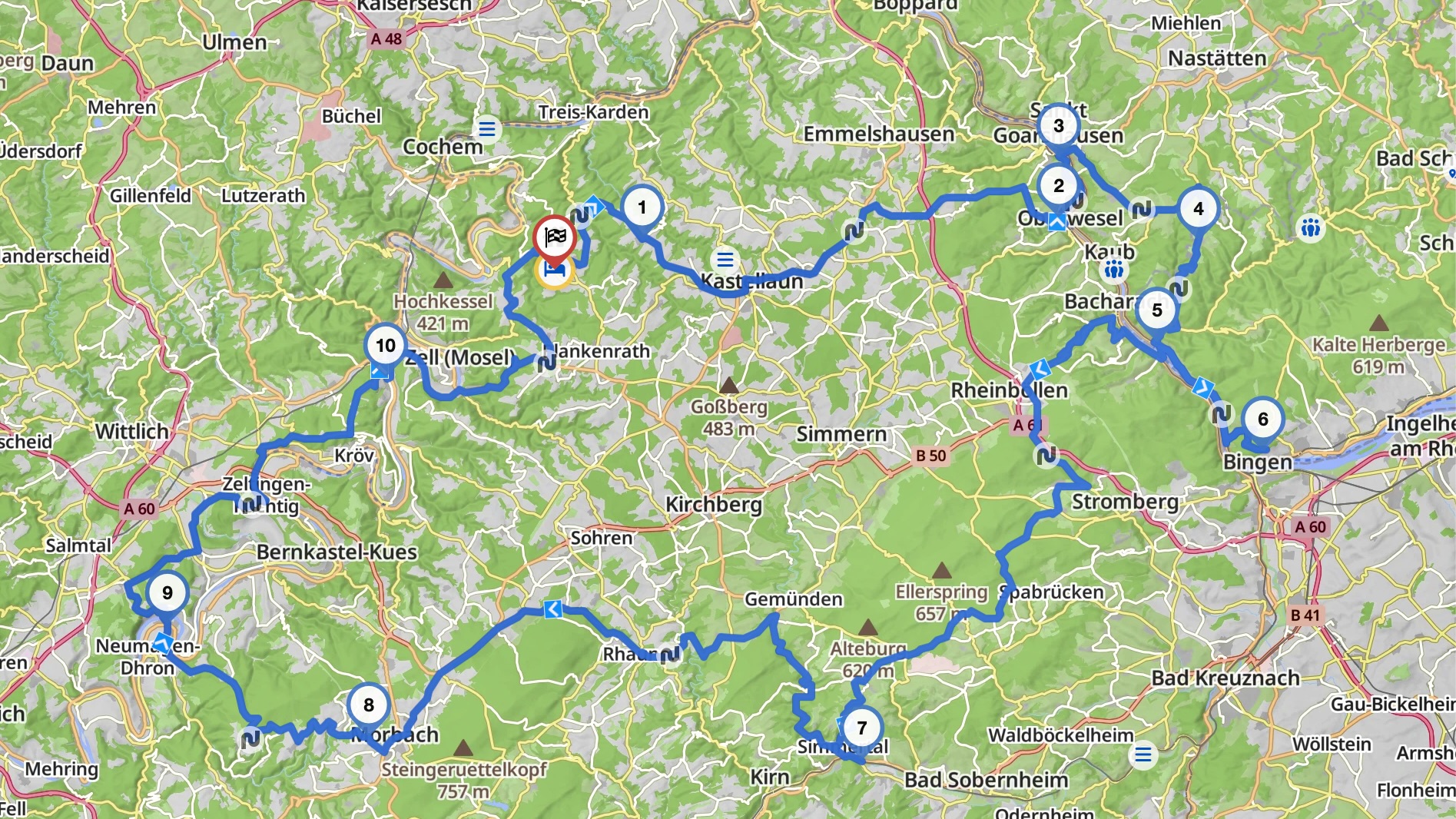 Moselhöhe - Motorradtour-Empfehlung